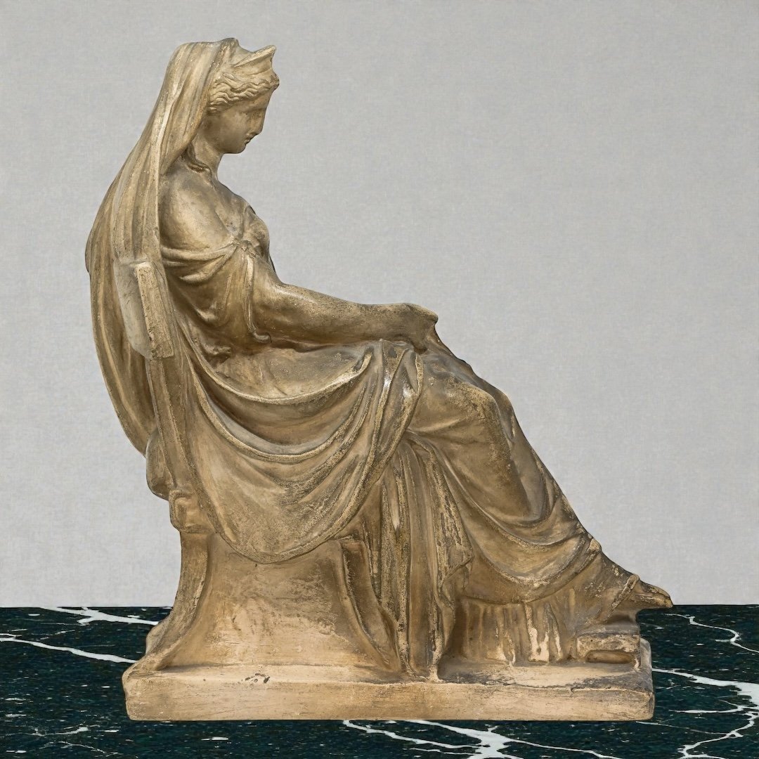 Figura di Donna in Stile Neoclassico - Italia XIX Secolo-photo-3